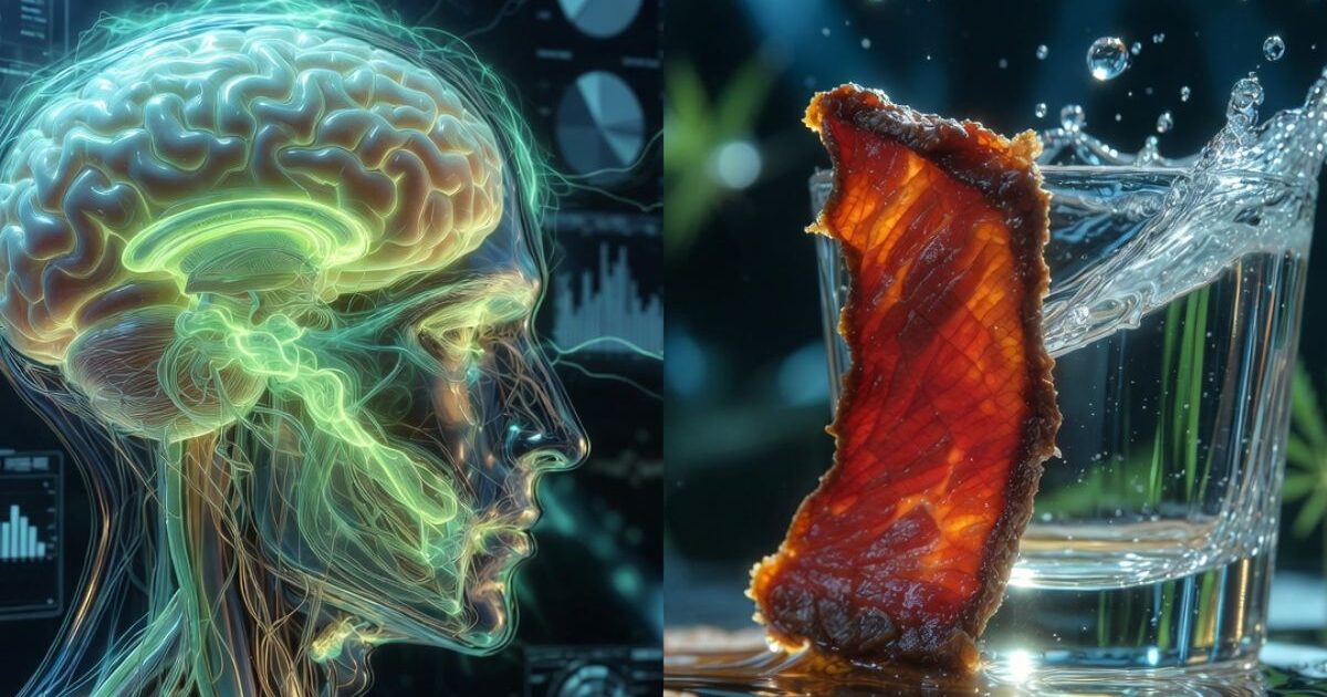 CBDの脳への作用と肝機能への影響を象徴する医科学イメージ