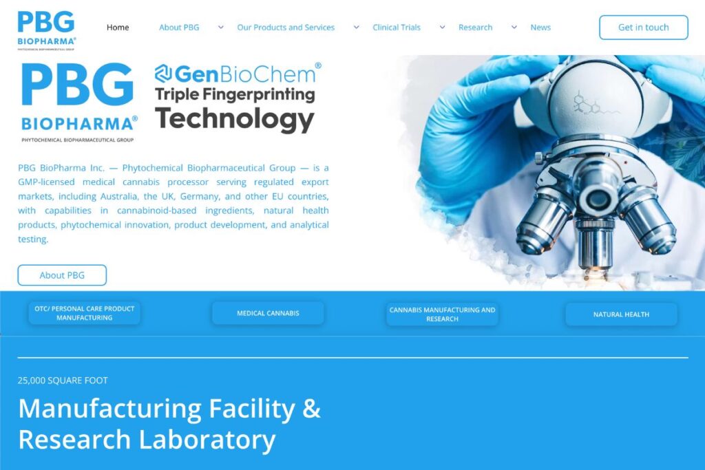 PBG BIOPHARMAの公式サイト