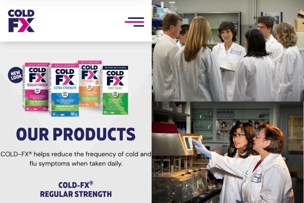 『COLD FX』の公式サイトとCVテクノロジーズ時代の研究風景